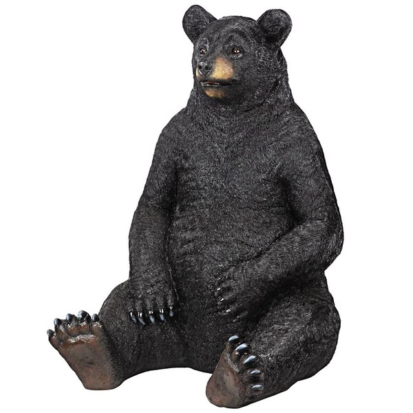 Design Toscano Bear-Zerk Giant Sitting Black Bear Statue - KY18867