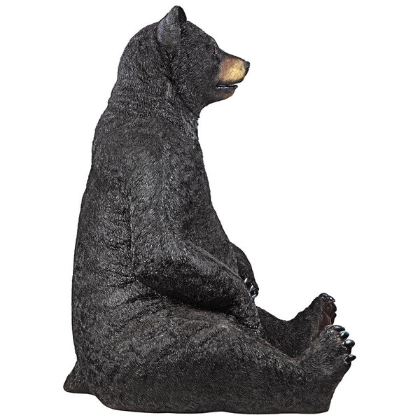 Design Toscano Bear-Zerk Giant Sitting Black Bear Statue - KY18867