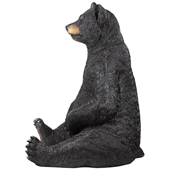 Design Toscano Bear-Zerk Giant Sitting Black Bear Statue - KY18867