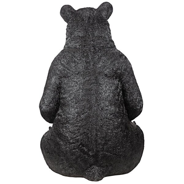 Design Toscano Bear-Zerk Giant Sitting Black Bear Statue - KY18867
