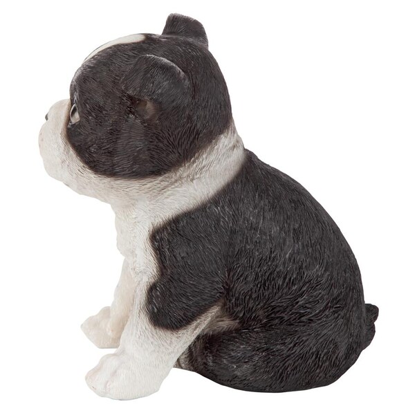 Design Toscano Boston Terrier Puppy Partner Collectible Dog Statue - JQ11232