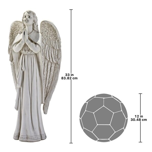 Design Toscano Divine Guidance: Praying Angel Garden Statue: Large - KY30578