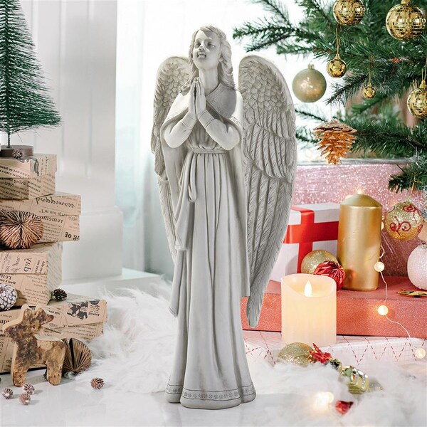 Design Toscano Divine Guidance: Praying Angel Garden Statue: Large - KY30578