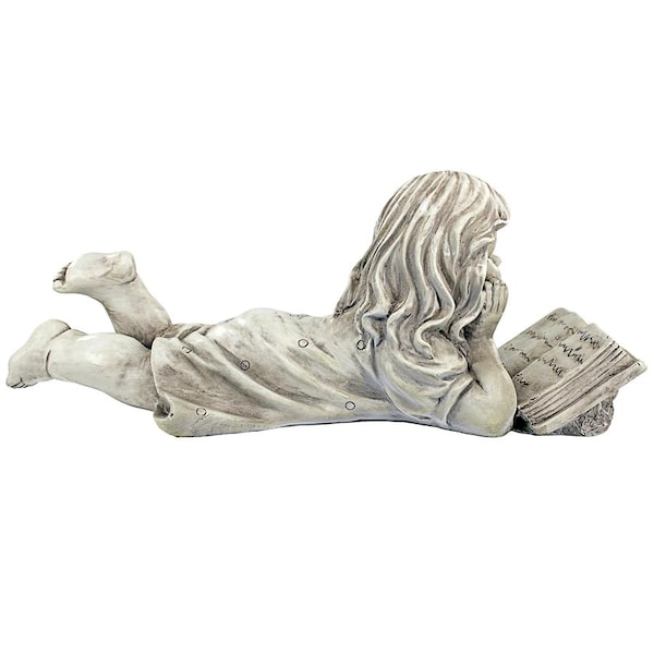 Design Toscano Backyard Scholar Little Girl Reading Garden Statue - LY718463