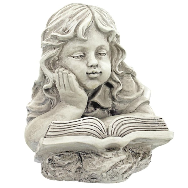 Design Toscano Backyard Scholar Little Girl Reading Garden Statue - LY718463