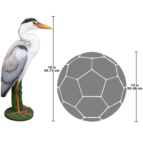 Design Toscano Gray Heron Coastal Bird Statue: Set of Two - QM927565