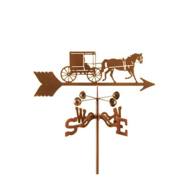 Ez Vane EZ Vane EZ1508-GR Amish Horse & Buggy Weathervane with Garden Mount - EZ1508-GR