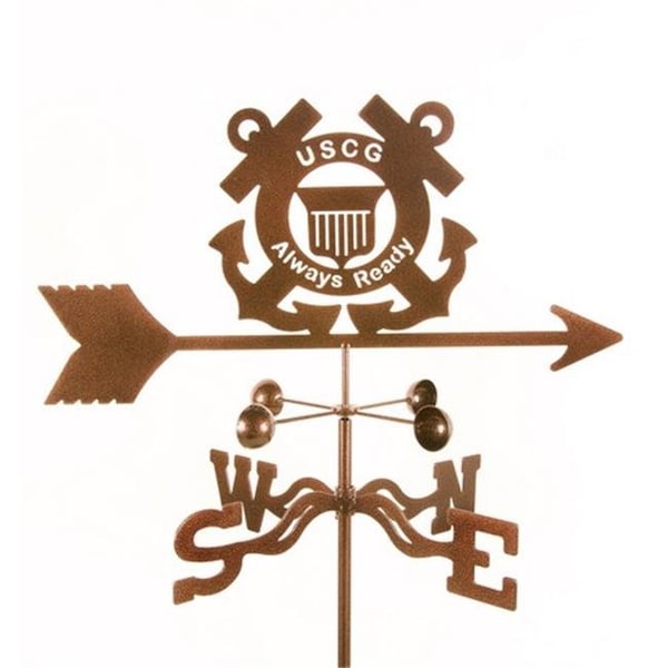Ez Vane EZ Vane EZ1704-GR Coast Guard Weathervane with Garden Mount - EZ1704-GR