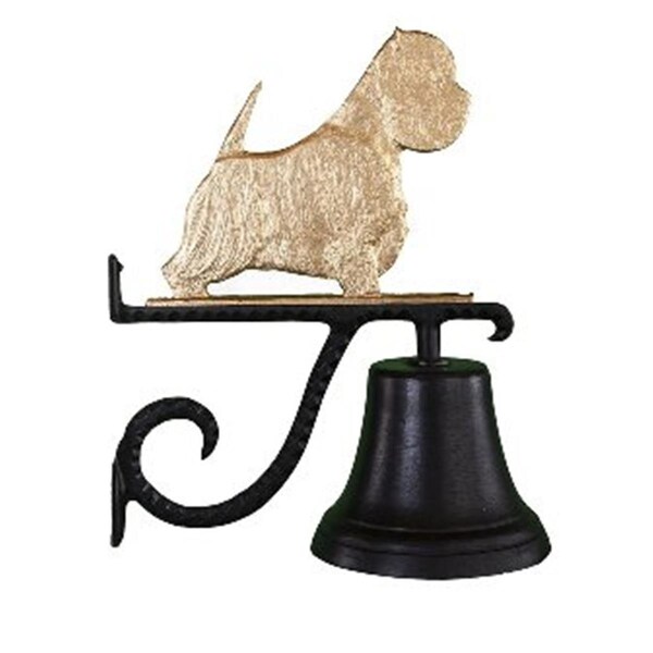 Swivel Cast Bell With Gold Bronze West Highland White Terrier Ornament - SW918844