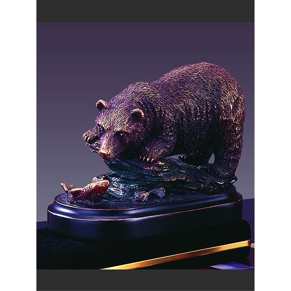 Dwellingdesigns F 5.5 x 3.5 in.Treasure of Nature Howling Bronze Bear Statue - DW2619797