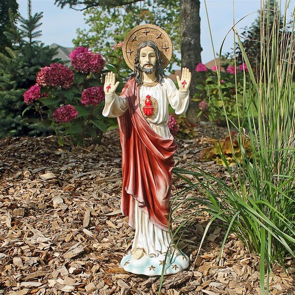 Design Toscano Sacred Heart of Jesus Italian-Style Garden Statue - KY913