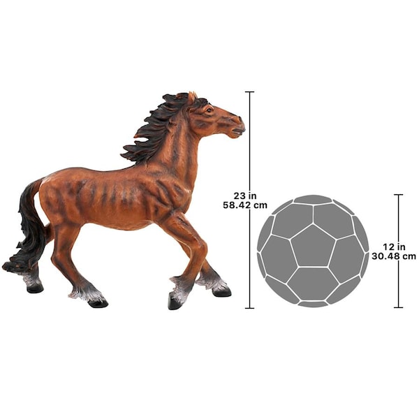 Design Toscano Unbridled Running Wild Mustang Horse Statue - QM2659600