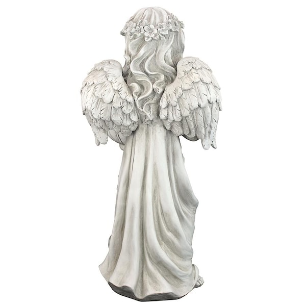 Design Toscano Angelique's Garden Splash Angel at Birdbath Statue - LY710405