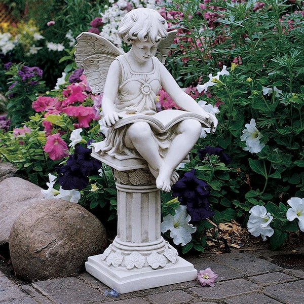 Design Toscano The British Reading Fairy Garden Statue - QL870801