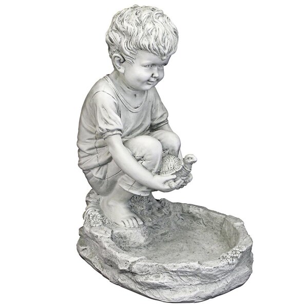 Design Toscano Tommy at the Turtle Pond Little Boy Statue - SH38100313