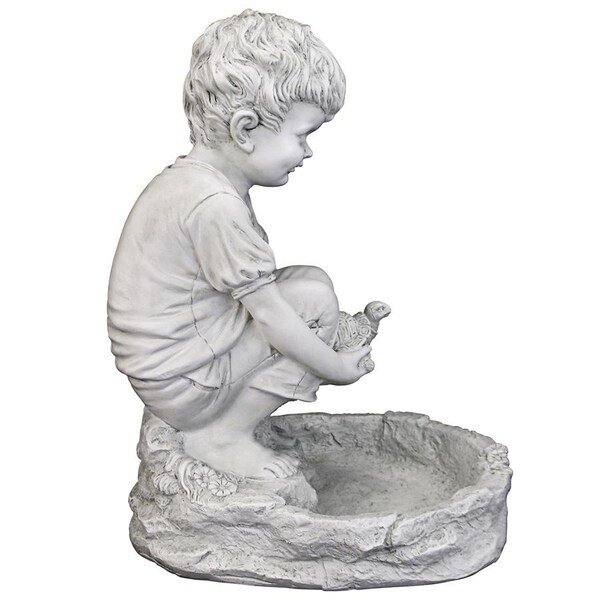 Design Toscano Tommy at the Turtle Pond Little Boy Statue - SH38100313