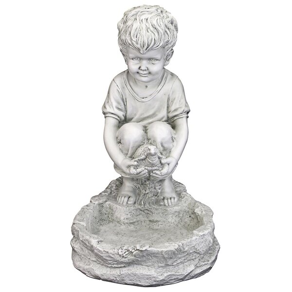 Design Toscano Tommy at the Turtle Pond Little Boy Statue - SH38100313