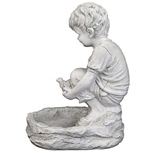 Design Toscano Tommy at the Turtle Pond Little Boy Statue - SH38100313