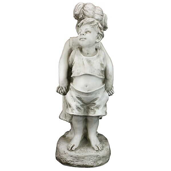 Design Toscano Back to Back Brother and Sister Garden Children Statue - SH380181