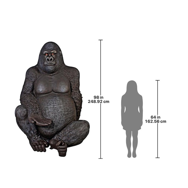 Design Toscano Giant Male Silverback Gorilla Statue - NE110088