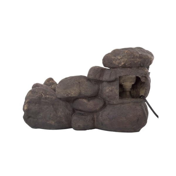 Nature Spring Outdoor Water Fountain with Stone Waterfall, Natural Looking Rock and Sound for Decor on Patio, Lawn - 815623QNN