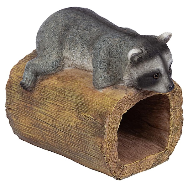 Design Toscano Raider the Raccoon Gutter Guardian Downspout Statue - QM13071