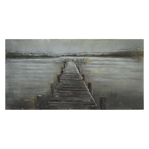 Empire Art Direct Primo Mixed Media Hand Painted Iron Wall Sculpture - Pier - PMO-140127-4824