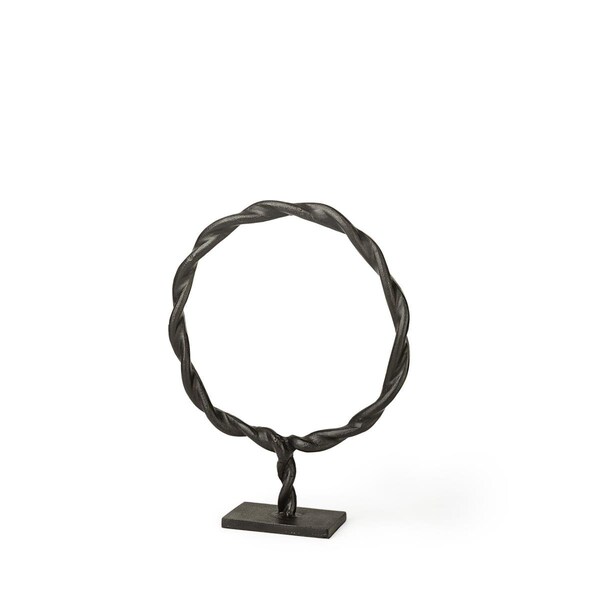 Palacedesigns Petite Metal Braided Sculpture, Black - PA3099314