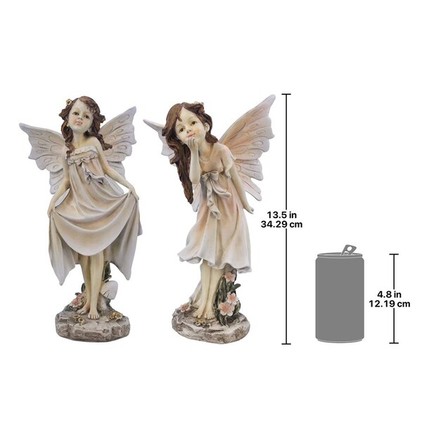Design Toscano Wildflower Meadows Fairies Garden Statues: Set of Two - LY97921