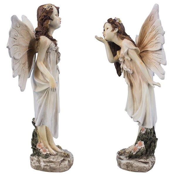 Design Toscano Wildflower Meadows Fairies Garden Statues: Set of Two - LY97921