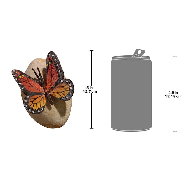 Design Toscano Viceroy Monarch Butterfly on Rock Statue - MP7486