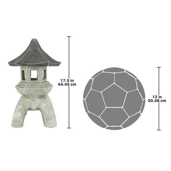Design Toscano Pagoda Lantern Sculpture: Set of Two Large - NG729870
