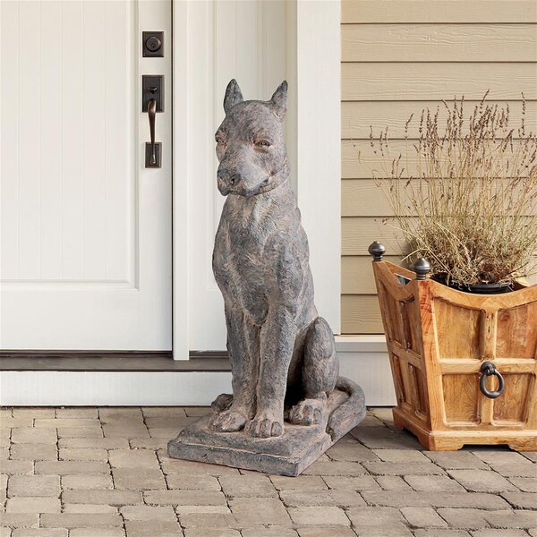 Design Toscano The Great Dane Sentinel Quiet Strength Dog Statue: Each - DS191373