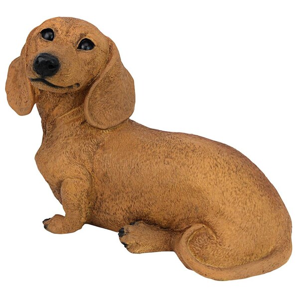 Design Toscano Brown Dachshund Puppy Dog Statue - CF3239