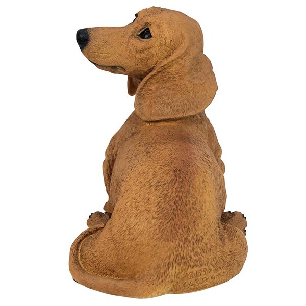 Design Toscano Brown Dachshund Puppy Dog Statue - CF3239