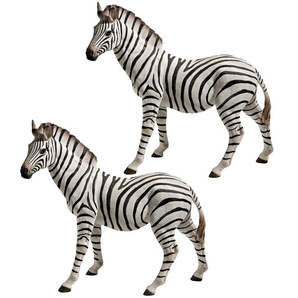 Design Toscano Zora, the Zebra Statues: Set of Two - JQ96240