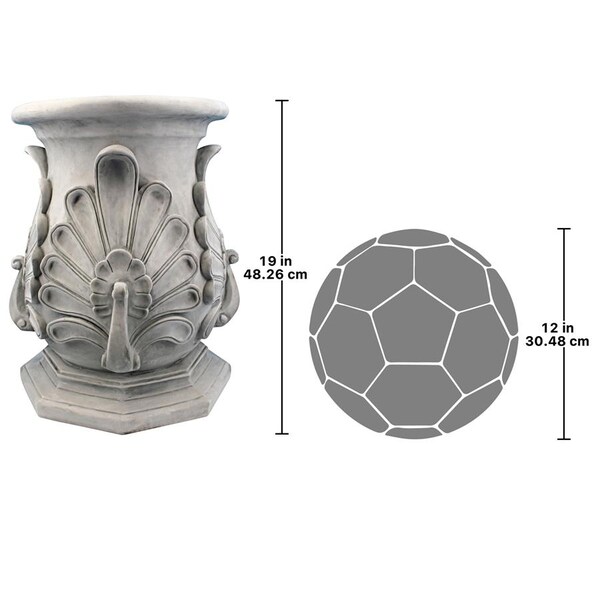 Design Toscano Classic Peacock Statuary Pedestal: Antique Stone - KY66148