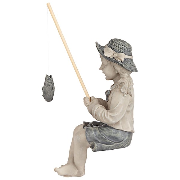 Design Toscano Nellie s Big Catch Fisherwoman Statue: Medium - AL18606