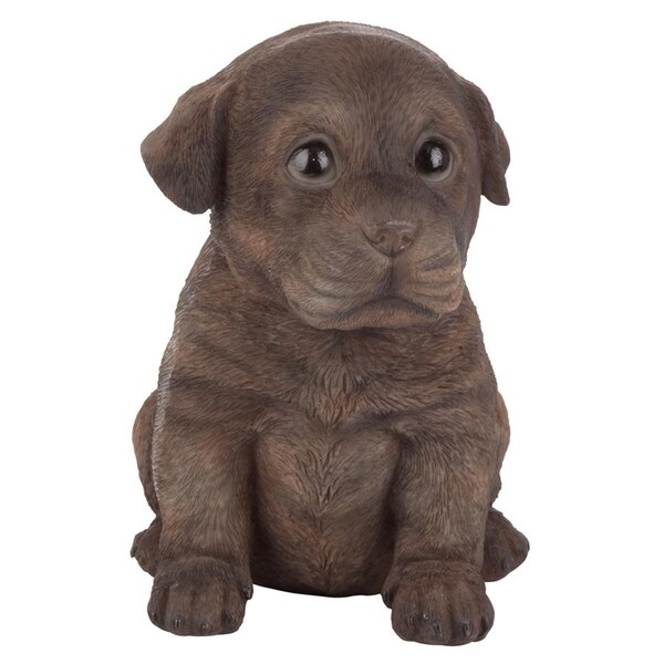 Design Toscano Chocolate Lab Puppy Partner Collectible Dog Statue - JQ110867