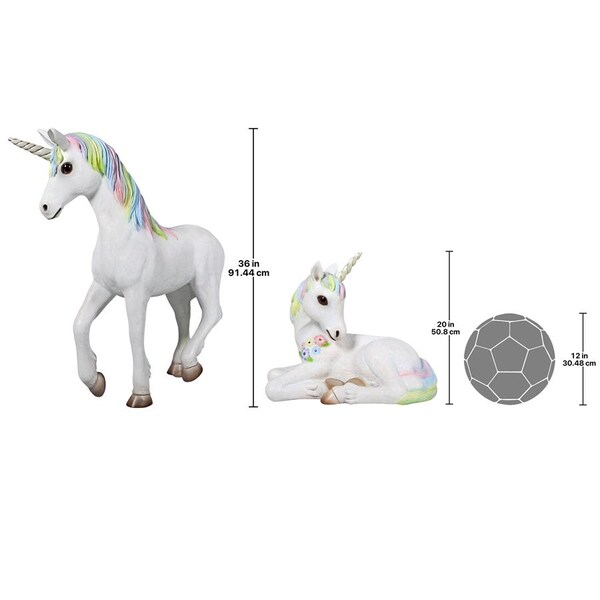 Design Toscano Shimmer and Sparkle the Magical Mystical Unicorn Statues - NE9170