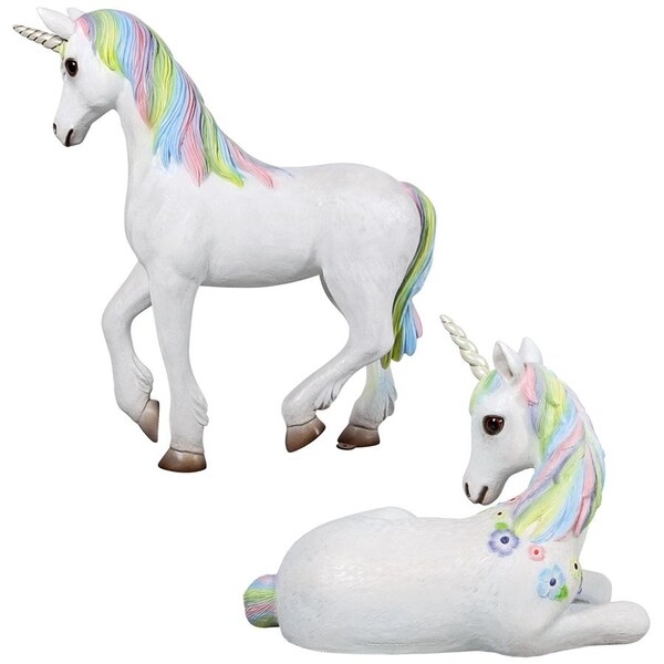 Design Toscano Shimmer and Sparkle the Magical Mystical Unicorn Statues - NE9170