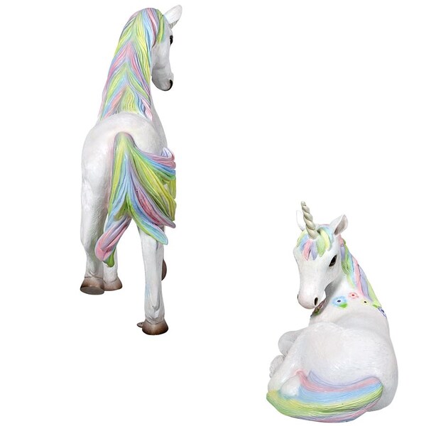 Design Toscano Shimmer and Sparkle the Magical Mystical Unicorn Statues - NE9170