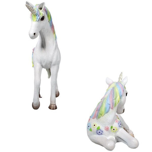 Design Toscano Shimmer and Sparkle the Magical Mystical Unicorn Statues - NE9170