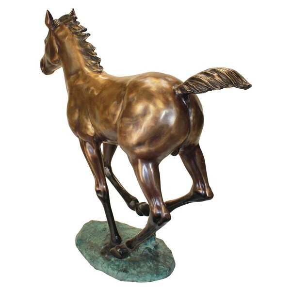 Design Toscano Galloping Horse Foal Cast Bronze Garden Statue - PB1165