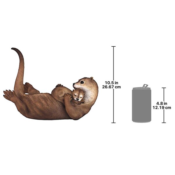 Design Toscano Embracing Love Mother and Child Otter Statue - JQ8349