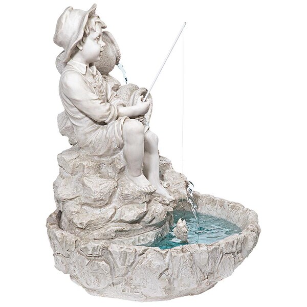 Design Toscano Little Fisherman at the Fishin' Hole Sculptural Fountain - KY697