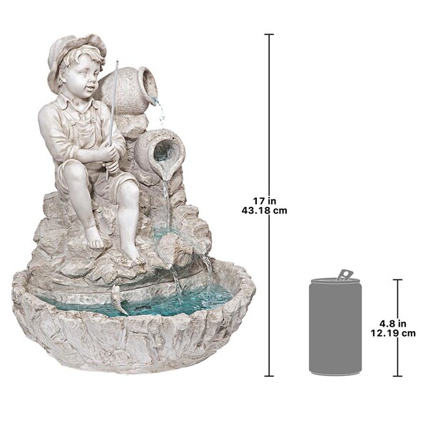 Design Toscano Little Fisherman at the Fishin' Hole Sculptural Fountain - KY697