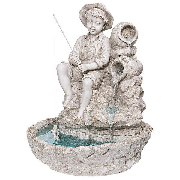 Design Toscano Little Fisherman at the Fishin' Hole Sculptural Fountain - KY697