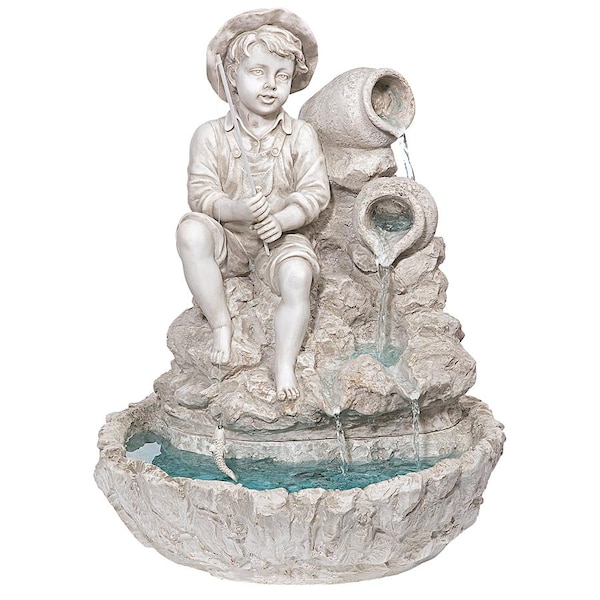 Design Toscano Little Fisherman at the Fishin' Hole Sculptural Fountain - KY697