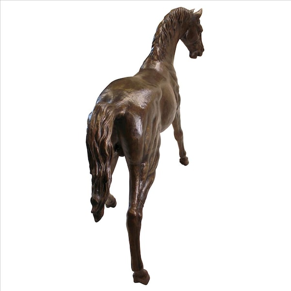 Design Toscano Trotting Thoroughbred Horse Cast Bronze Garden Statue - AS23232